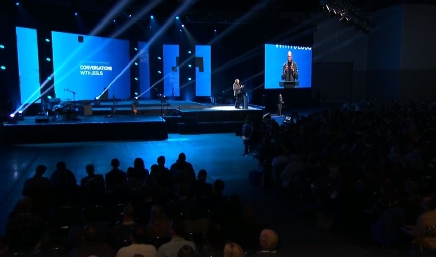 Timothy Keller, author and founding pastor of Redeemer Presbyterian Church in New York City, giving remarks at The Gospel Coalition National Conference in Indianapolis, Indiana on Monday, April 1, 2019.