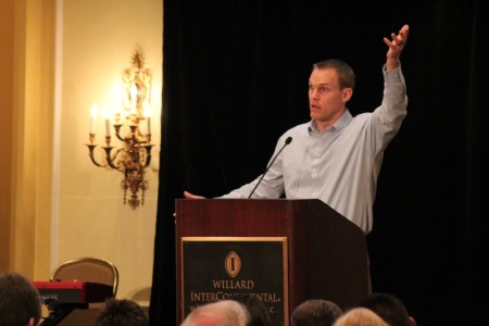 David Platt speaks at a prayer breakfast on the day before the 2019 National Day of Prayer at The Willard Intercontinental in Washington, D.C. on May 1, 2019.