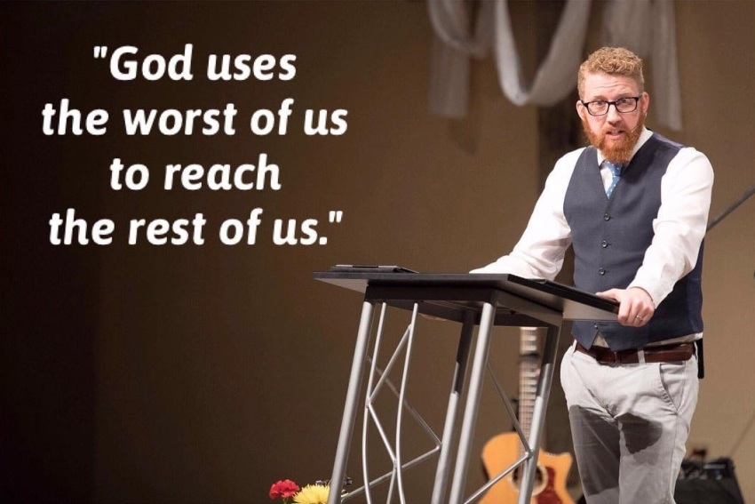 Former Pastor Dave Gass during his preaching days at Grace Family Fellowship Church in Pleasant Hill, Mo.