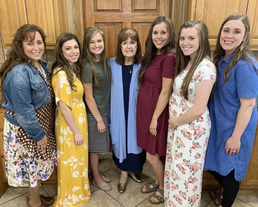 Duggar women pose with the family Matriarch, photo share Jun. 10, 2019.