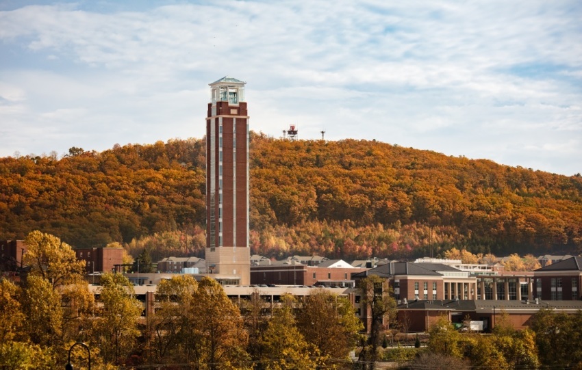 The Freedom Tower at Liberty University in Lynchburg, Virginia, is the home of Liberty's School of Divinity.