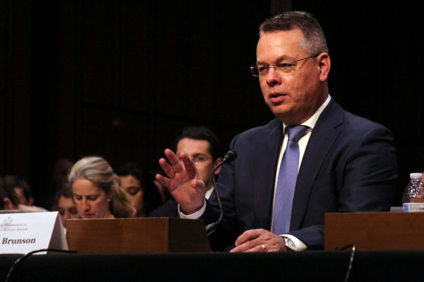 Andrew Brunson speaks at a U.S. Commission on International Religious Freedom hearing on religious freedom issues in Turkey at the Hart Senate Office Building in Washington, D.C., on June 27, 2019.