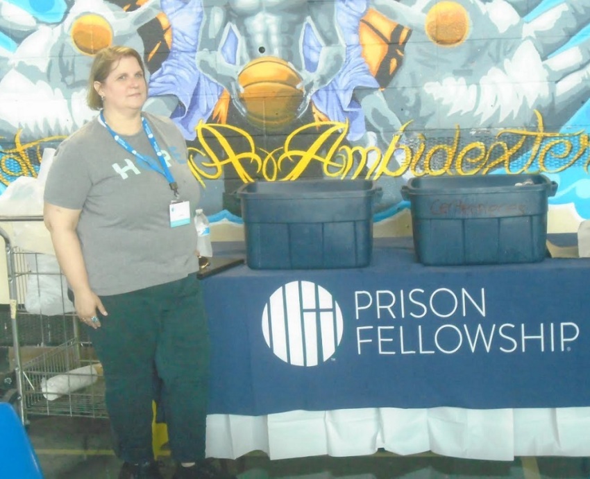 Prison Fellowship Senior Director of Programs and Special Events Jennifer Lowrey poses for a photograph while participating in a "Hope Event" held at Rikers Island in New York City on July 3, 2019.