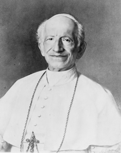 A portrait, circa 1898, of Pope Leo XIII.