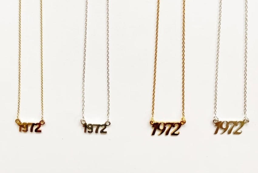 COL 1972 began selling "1972" necklaces in August to commemorate the last year before the U.S. Supreme Court ruled that abortion is a national right.