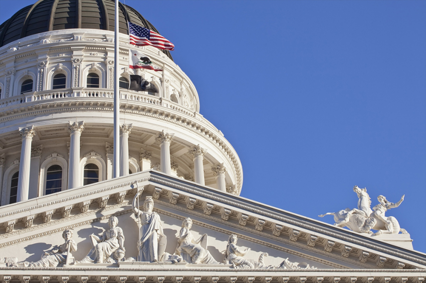 California state capitol building in Sacramento, California.