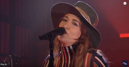 Musical guest Lauren Daigle performs "Still Rolling Stones” on "Late Night With Seth Meyers," Oct. 8, 2019.