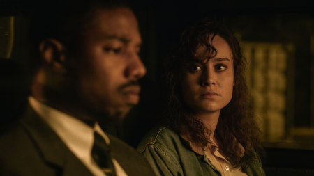 Brie Larson stars alongside Michael B. Jordan and Jamie Foxx in "Just Mercy"