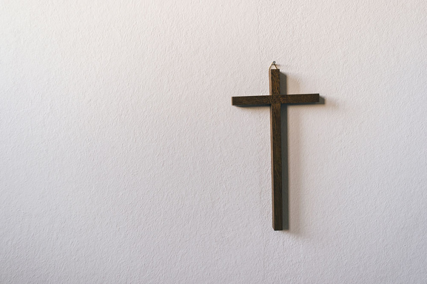 Wooden cross in London, England.