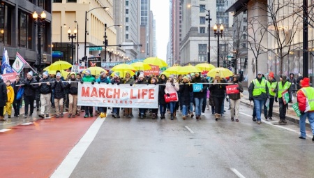 The Chicago March for Life, a pro-life rally attended by thousands that took place on Saturday, Jan. 12, 2020.