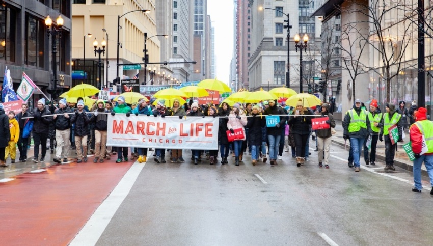 The Chicago March for Life, a pro-life rally attended by thousands that took place on Saturday, Jan. 12, 2020.