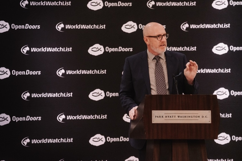 David Curry, president and CEO of Open Doors USA, addresses the rise of global Christian persecution at the 2020 Open Doors’ World Watch List press conference in Washington, D.C., on Jan. 15, 2020.