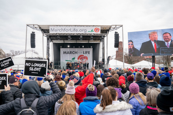 President Donald J. Trump delivers remarks at the 47th Annual March for Life gathering Friday, Jan. 24, 2020, at the National Mall in Washington, D.C.