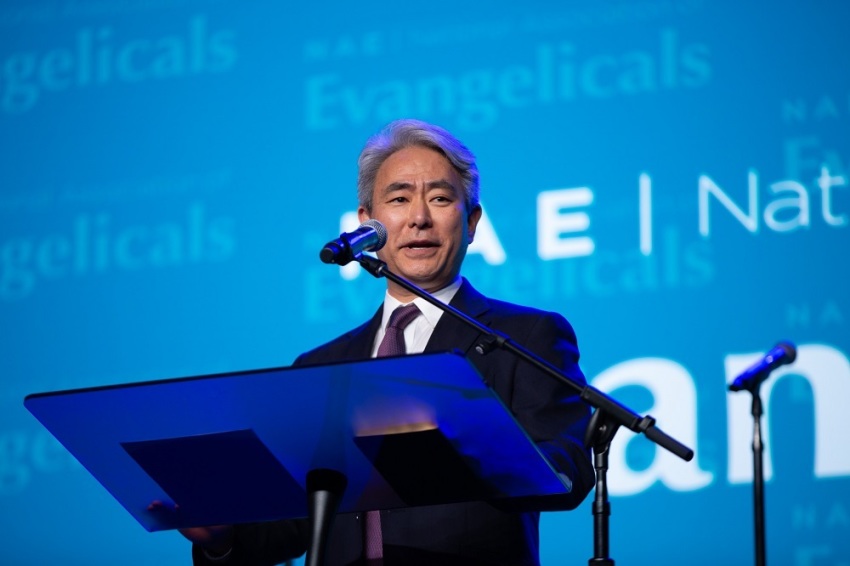 National Association of Evangelicals President Walter Kim speaks at his inauguration ceremony in Washington, D.C., on March 5, 2020.