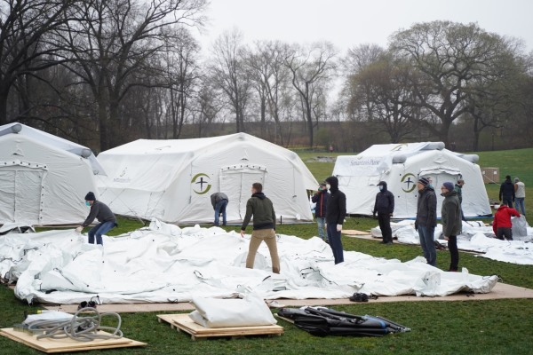 Samaritan's Purse set up an Emergency Field Hospital in East Meadow in New York City's Central Park in response to the coronavirus, March 2020.