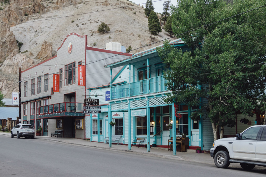 The Creede Hotel in Creede, an old silver mining town in Colorado.