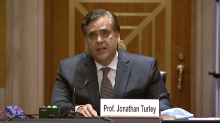 Jonathan Turley, a constitutional law professor at George Washington University in Washington D.C., speaks during a U.S. Senate Judiciary subcommittee hearing in on Aug. 4, 2020.