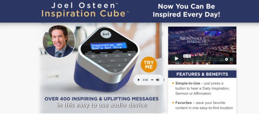 Joel Osteen Inspiration Cube