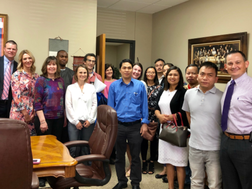 International Bible study with local Burmese Christians and members of South Tulsa Baptist Church. Pastor Eric Costanzo, lead pastor at South Tulsa Baptist Church in Tulsa, Oklahoma, is on the far right.