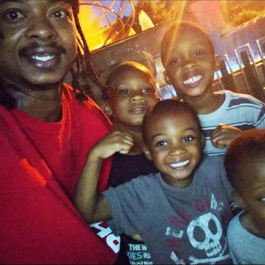 Jacob Blake S. Blake, 29, and his children.