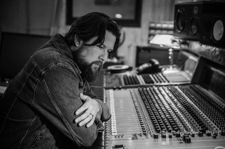 Zach Williams in the music studio, 2020
