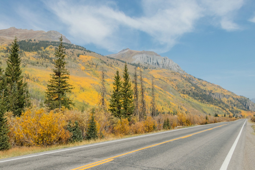 Fall colors along the Million Dollar Highway, near Silverton.