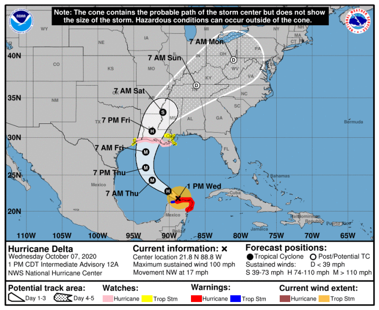 Hurricane Delta tracker: Storm barreling toward gulf coast | U.S. News