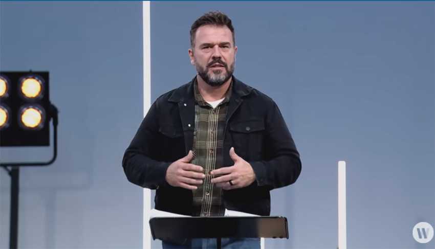 Willow Creek Community Church Pastor Dave Dummitt speaks on a sermon titled "The Greatest Visionary," on Oct. 11, 2020.