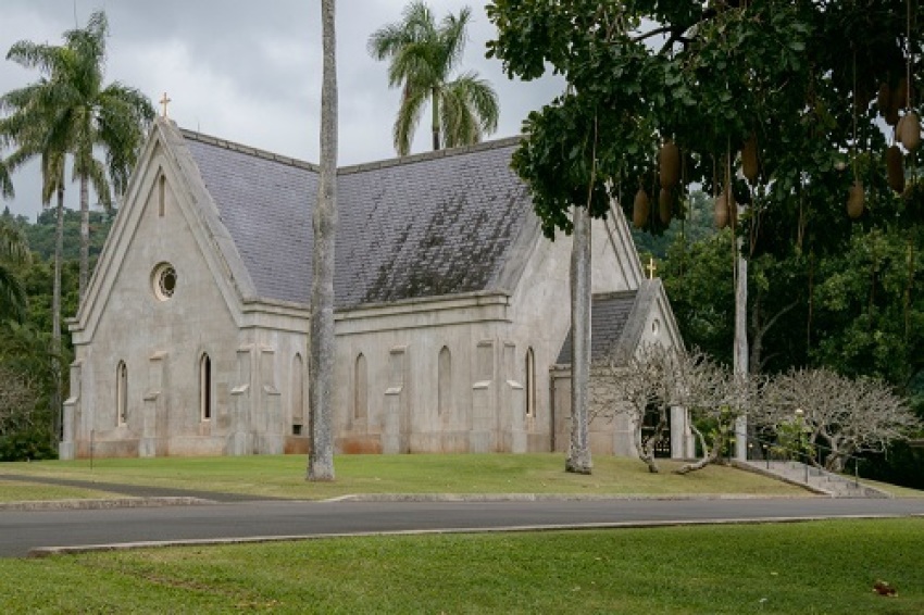 The Chapel at the Hawaiian Royal Mausoleum State Monument in Honolulu.