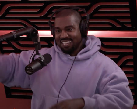 kanye west purple hoodie joe rogan