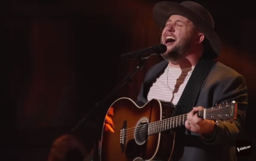 Jim Ranger performs on "The Voice." 