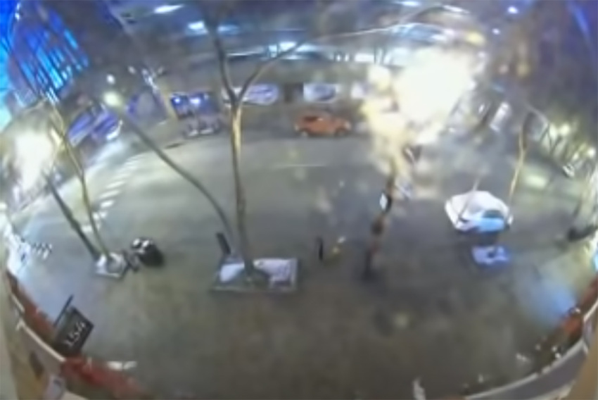 Surveillance video from the Christian Day explosion in Nashville, Tennessee, on Dec. 25, 2020.