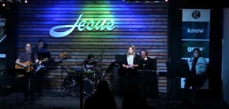 A worship service is held Jan. 3, 2021, at Riverside Calvary Chapel of Langley, British Columbia, Canada.