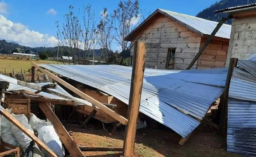 Houses destroyed in Chiapas by "Traditionalist Catholics."