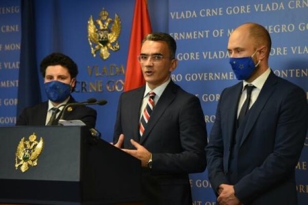 Vladimir Leposavic (center) is Minister of Justice, Human and Minority Rights in the Government of Montenegro.