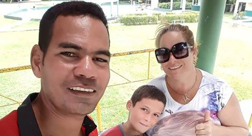 Pastor Parra Rosabal and his family seen in this undated photo.
