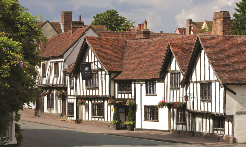 The Swan at Lavenham Hotel & Spa occupies a timber-framed building from the 15th century.