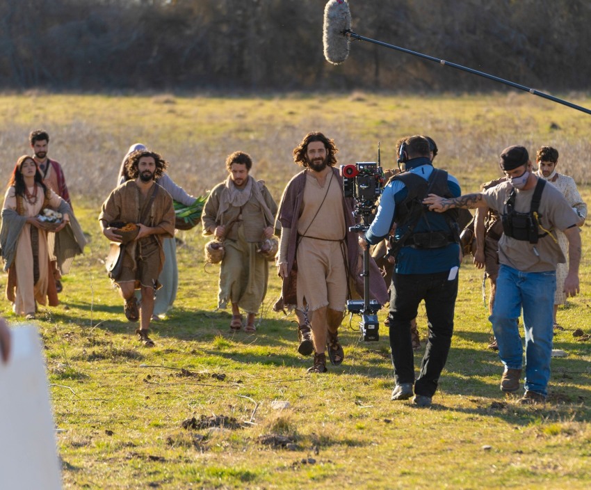 On set of "The Chosen" in 2019.