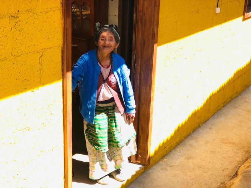 Gregoria, a 79-year-old widow who was living alone in a shack made of trash when World Challenge met her, recently received a new home as part of the World Challenge widow program.