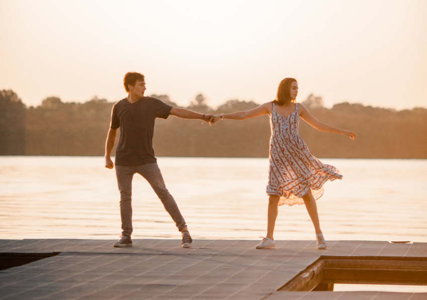 Bailee Madison and Kevin Quinn in "A Week Away"