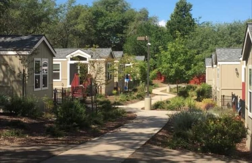 A community for the homeless overseen by Acres of Hope, an Auburn, California-based ministry.