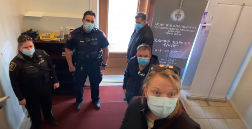 Calgary Police disrupt a worship service at Street Church for violating coronavirus worship restrictions.