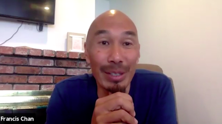 Francis Chan appears in an interview with Exponential CEO Todd Wilson on April 8, 2021.