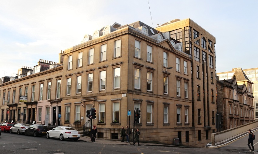 The Robertson House, headquarters for The Robertson Trust, a charitable grant-making organization founded in 1961 and based in Glasgow, Scotland.