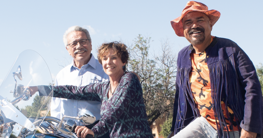 L to R: Edward James Olmos , Kathleen Quinlan, George Lopez and Edward James Olmos in WALKING WITH HERB--in theaters nationwide April 30.