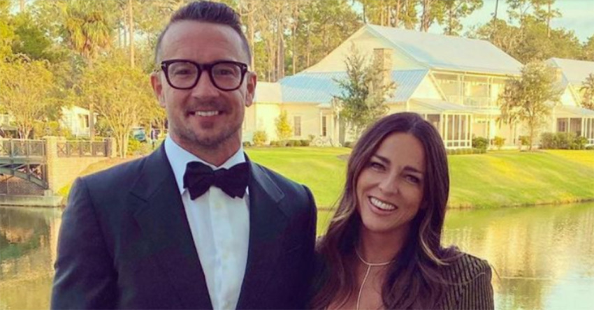 Carl and Laura Lentz attend Justin Bieber's wedding in 2019.