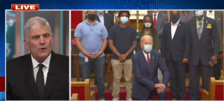 Rev. Franklin Graham, CEO of Samartian's Purse and prominent televangelist, appears on