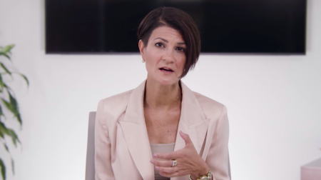 Sarah Davis, CEO of Ravi Zacharias International Ministries and oldest daughter of the late apologist, speaks during a video message shared on May 26, 2021.