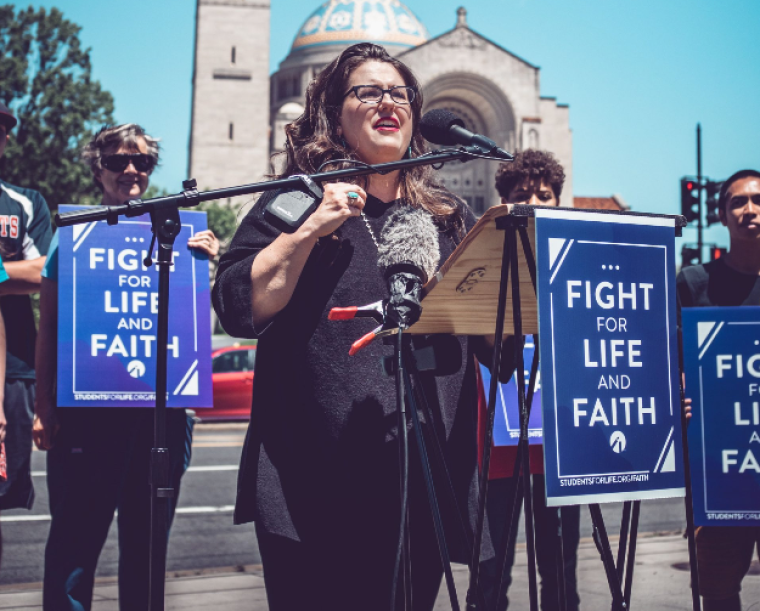 Kristan Hawkins at Fight for Life & Faith rally
