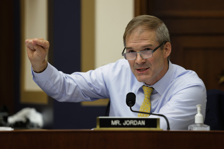 Rep. Jim Jordan, R-Ohio, speaks during a congressional hearing on July 29, 2020, in Washington, D.C.